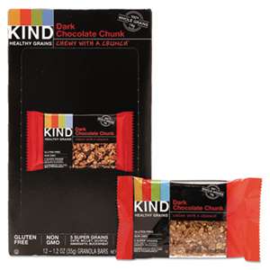 KIND LLC Healthy Grains Bar, Dark Chocolate Chunk, 1.2 oz, 12/Box
