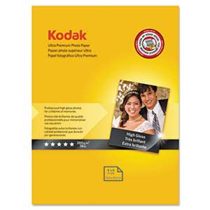 KODAK, EASTMAN, CO. Ultra Premium Photo Paper, 10 mil, High-Gloss, 4 x 6, 20 Sheets/Pack