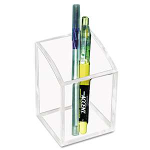 KANTEK INC. Acrylic Pencil Cup, 2 3/4 x 2 3/4 x 4, Clear