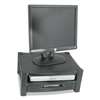 Kantek MS480 Two Level Stand, Removable Drawer, 17 x 13 1/4 x 3-1/2 to 7, Black