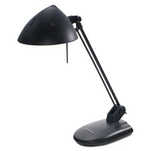 LEDU CORP. High-Output Three-Level Halogen Desk Lamp, 13-1/4" Reach, Matte Black
