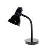 LEDU CORP. Advanced Style Incandescent Gooseneck Desk Lamp, 16" High, Black