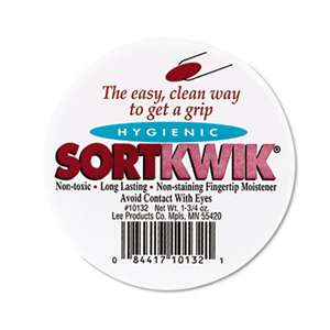 LEE PRODUCTS COMPANY Sortkwik Fingertip Moisteners, 1 3/4 oz, Pink, 2/Pack