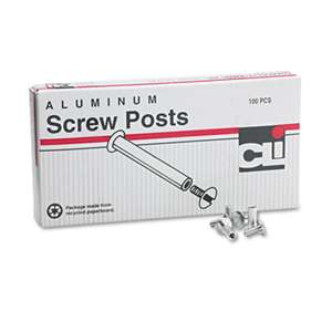 CHARLES LEONARD, INC Post Binder Aluminum Screw Posts, 3/16" Diameter, 1/2" Long, 100/Box