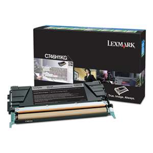 LEXMARK INT'L, INC. C746H1KG High-Yield Toner, 12000 Page-Yield, Black