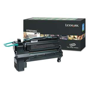 LEXMARK INT'L, INC. X792X4KG (X792) Extra High-Yield Toner, 20000 Page-Yield, Black