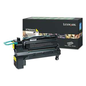 LEXMARK INT'L, INC. X792X4YG (X792) Extra High-Yield Toner, 20000 Page-Yield, Yellow