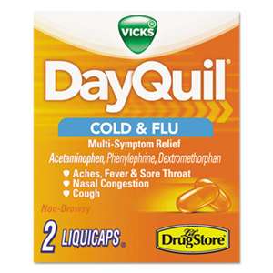 PROCTER & GAMBLE Severe Cold & Flu Caplets, Daytime, Refill Pack, 2 Caplets/Packet, 20 Packs/Box