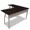 LINEA ITALIA Trento Line L-Shaped Desk, 59-1/8w x 59-1/8d x 29-1/2h, Mocha/Gray