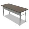 LINEA ITALIA Trento Line Rectangular Desk, 59-1/8w x 23-5/8d x 29-1/2h, Mocha/Gray