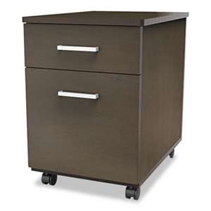 LINEA ITALIA Trento Line Mobile Pedestal File, Box/File Drawer, Mocha