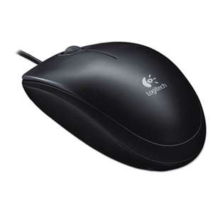 LOGITECH, INC. B100 Optical USB Mouse, Black