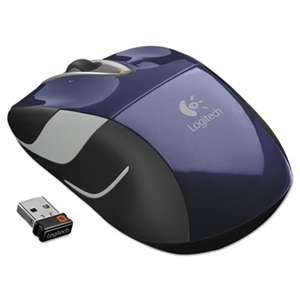 LOGITECH, INC. M525 Wireless Mouse, Compact, Right/Left, Blue