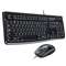 LOGITECH, INC. MK120 Wired Desktop Set, Keyboard/Mouse, USB, Black