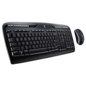 LOGITECH, INC. MK320 Wireless Desktop Set, Keyboard/Mouse, USB, Black