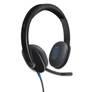 LOGITECH, INC. H540 Corded Headset, USB, Black