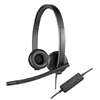 LOGITECH, INC. USB H570e Over-the-Head Wired Headset, Binaural, Black