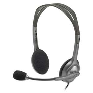 LOGITECH, INC. H111 Binaural Over-the-Head, Stereo Headset, Black/Silver