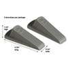 MASTER CASTER COMPANY Big Foot Doorstop, No Slip Rubber Wedge, 2 1/4w x 4 3/4d x 1 1/4h, Gray, 2/Pack