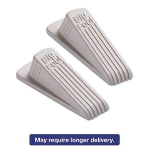 MASTER CASTER COMPANY Big Foot Doorstop, No Slip Rubber Wedge, 2 1/4w x 4 3/4d x 1 1/4h, Beige, 2/Pack