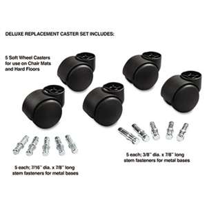 MASTER CASTER COMPANY Deluxe Futura Casters, Polyurethane, B and K Stems, 120 lbs./Caster, 5/Set