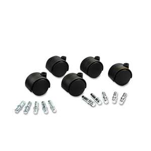 MASTER CASTER COMPANY Deluxe Duet Casters, Polyurethane, B and K Stems, 110 lbs./Caster, 5/Set