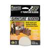 MASTER CASTER COMPANY Mighty Mighty Movers Reusable Furniture Sliders, Round, 5" Dia., Beige, 4/Pack
