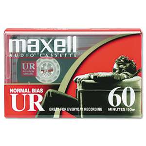 MAXELL CORP. OF AMERICA Dictation & Audio Cassette, Normal Bias, 60 Minutes (30 x 2)