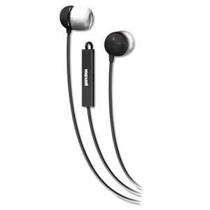 MAXELL CORP. OF AMERICA In-Ear Buds with Built-in Microphone, Black