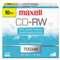 MAXELL CORP. OF AMERICA CD-RW Discs, 700MB/80min, 4x, Silver, 10/Pack