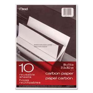 MEAD PRODUCTS Carbon Paper, Mill Finish, 8 1/2 x 11, 10 Sheets