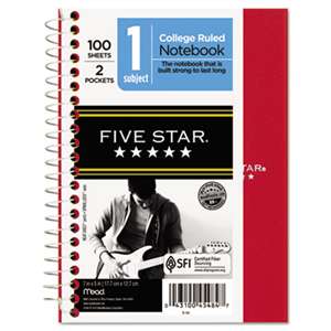 MEAD PRODUCTS Wirebound Notebook, College Rule, 7 x 5, 100 Sheets, Assorted