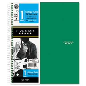 MEAD PRODUCTS Wirebound Notebook, College Rule, 11 x 8 1/2, 100 Sheets, Green