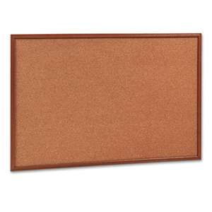 MEAD PRODUCTS Cork Bulletin Board, 36 x 24, Oak Frame