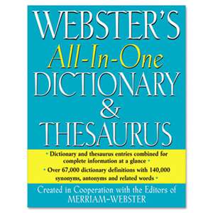 ADVANTUS CORPORATION All-In-One Dictionary/Thesaurus, Hardcover, 768 Pages