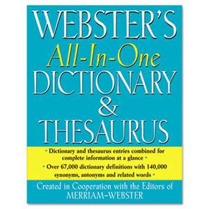 ADVANTUS CORPORATION All-In-One Dictionary/Thesaurus, Hardcover, 768 Pages
