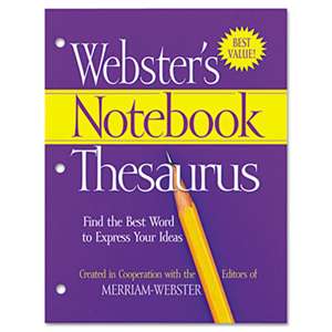 ADVANTUS CORPORATION Notebook Thesaurus, Three-Hole Punched, Paperback, 80 Pages