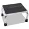 MEDLINE INDUSTRIES, INC. Foot Stool, 16w x 12d x 8 1/4h, Steel, Chrome/Black Mat