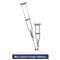 MEDLINE INDUSTRIES, INC. Quick Fit Push Button Aluminum Crutches, Adjustable, 4' 7" to 6' 7"