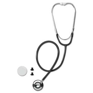 MEDLINE INDUSTRIES, INC. Dual-Head Stethoscope, 22" Long, Black Tube