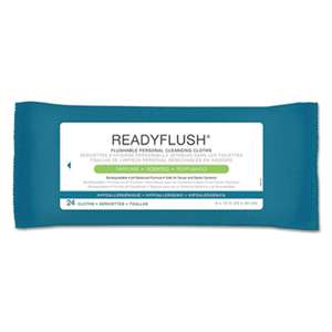 MEDLINE INDUSTRIES, INC. ReadyFlush Biodegradable Flushable Wipes, 8 x 12, 24/Pack, 24 Pack/Carton