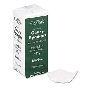 MEDLINE INDUSTRIES, INC. Caring Woven Gauze Sponges, 2 x 2, Non-sterile, 8-Ply, 200/Pack