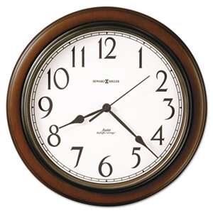 Howard Miller 625417 Talon Wall Clock, 15-1/4", Cherry
