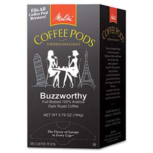 MELITTA USA Coffee Pods, Buzzworthy (Dark Roast), 18 Pods/Box