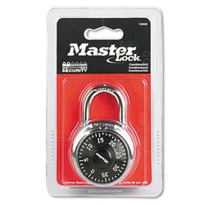 MASTER LOCK COMPANY Combination Lock, Stainless Steel, 1 15/16" Wide, Black Dial