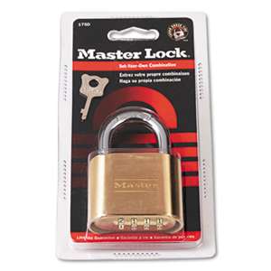 MASTER LOCK COMPANY Resettable Combination Padlock, 2" wide, Brass