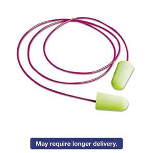 MOLDEX-METRIC, INC. Pura-Fit Single-Use Earplugs, Corded, 33NRR, Bright Green, 100 Pairs