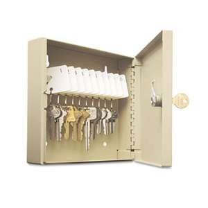 MMF INDUSTRIES Uni-Tag Key Cabinet, 10-Key, Steel, Sand, 6 7/8? x 2? x 6 3/4?