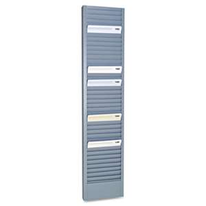 MMF INDUSTRIES 40-Pocket Steel Swipe Card/Badge Rack, 4-1/8" x 18-11/16"