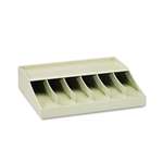 MMF INDUSTRIES Bill Strap Rack, 6 Pockets, 10-5/8" w x 8-5/16" d x 2-5/16" h, Putty